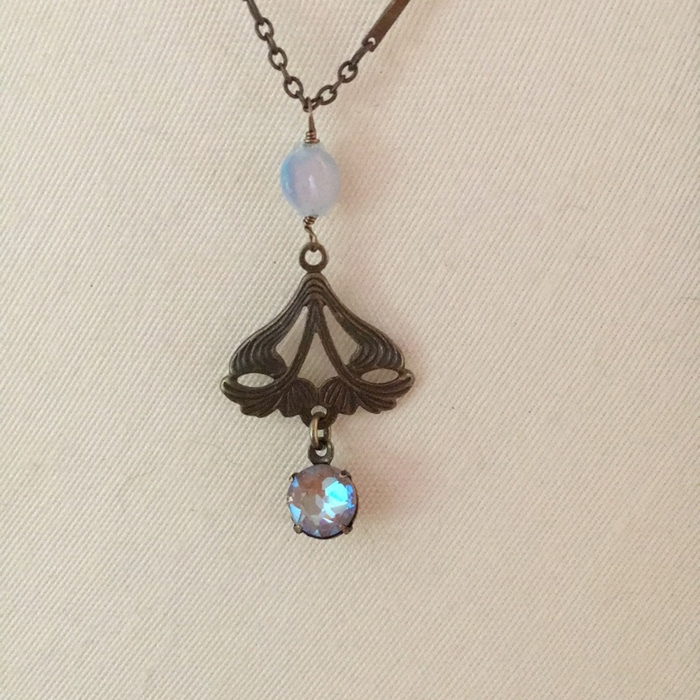 Lovely vintage Saphiret / Sapphirine?? Necklace.